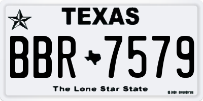 TX license plate BBR7579