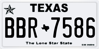 TX license plate BBR7586