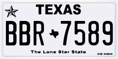 TX license plate BBR7589