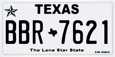 TX license plate BBR7621