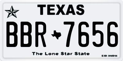 TX license plate BBR7656