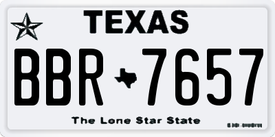 TX license plate BBR7657