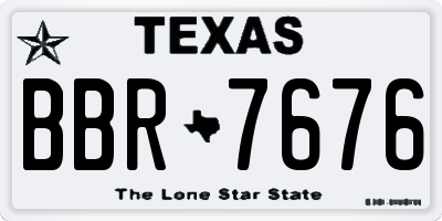TX license plate BBR7676