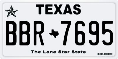 TX license plate BBR7695