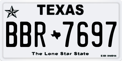TX license plate BBR7697