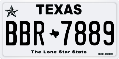 TX license plate BBR7889