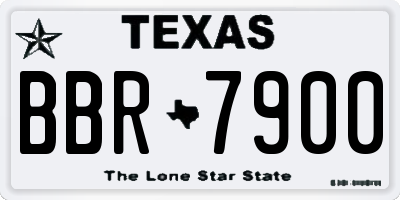 TX license plate BBR7900