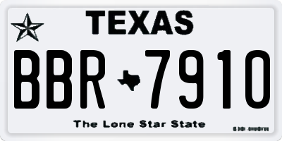 TX license plate BBR7910