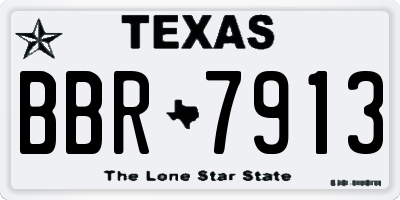 TX license plate BBR7913