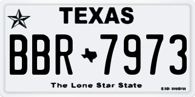 TX license plate BBR7973