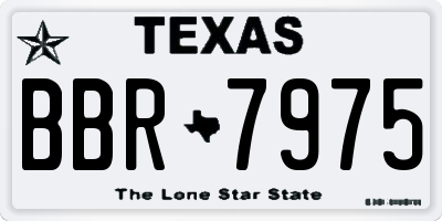 TX license plate BBR7975