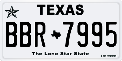 TX license plate BBR7995
