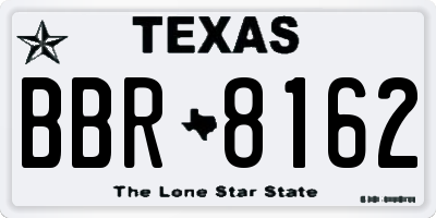 TX license plate BBR8162