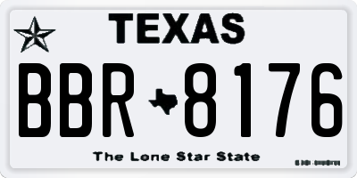 TX license plate BBR8176
