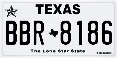 TX license plate BBR8186