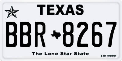 TX license plate BBR8267