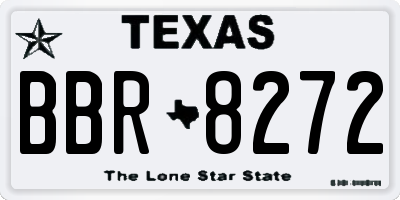 TX license plate BBR8272