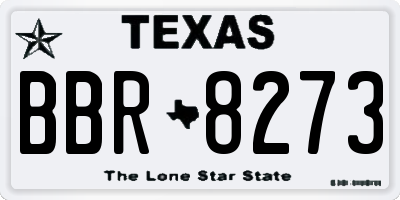 TX license plate BBR8273