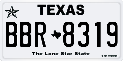 TX license plate BBR8319