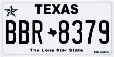 TX license plate BBR8379