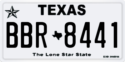 TX license plate BBR8441