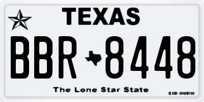 TX license plate BBR8448