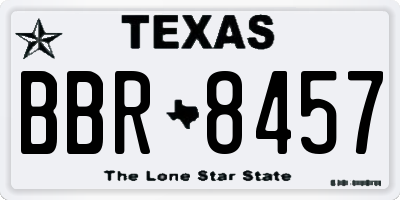 TX license plate BBR8457