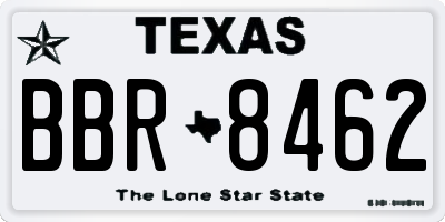 TX license plate BBR8462