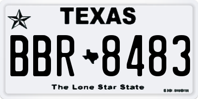 TX license plate BBR8483