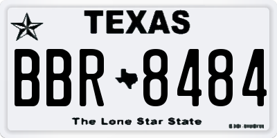 TX license plate BBR8484