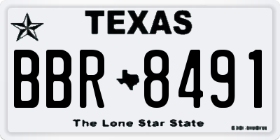 TX license plate BBR8491