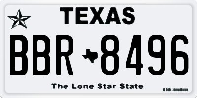 TX license plate BBR8496