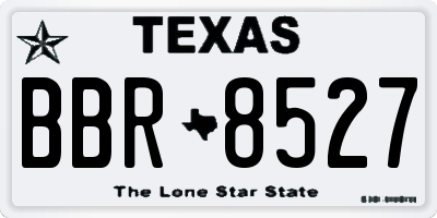 TX license plate BBR8527