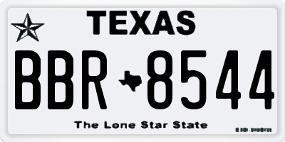 TX license plate BBR8544