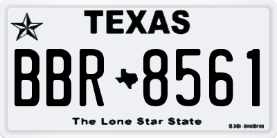 TX license plate BBR8561