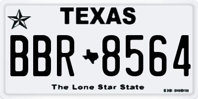 TX license plate BBR8564