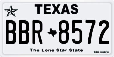 TX license plate BBR8572