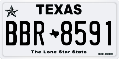 TX license plate BBR8591