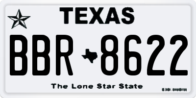 TX license plate BBR8622