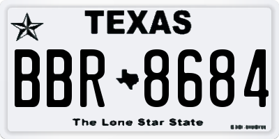 TX license plate BBR8684