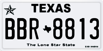 TX license plate BBR8813