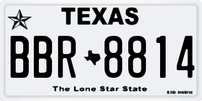 TX license plate BBR8814