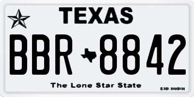 TX license plate BBR8842