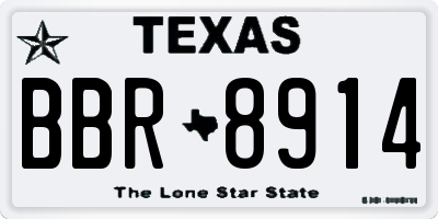 TX license plate BBR8914