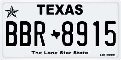 TX license plate BBR8915
