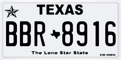 TX license plate BBR8916