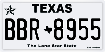 TX license plate BBR8955
