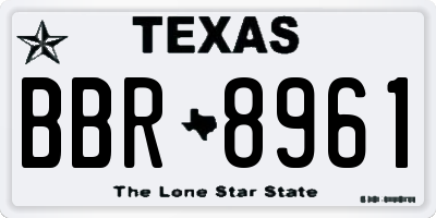 TX license plate BBR8961