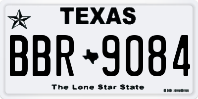 TX license plate BBR9084