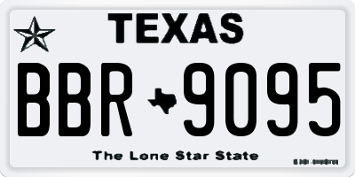 TX license plate BBR9095